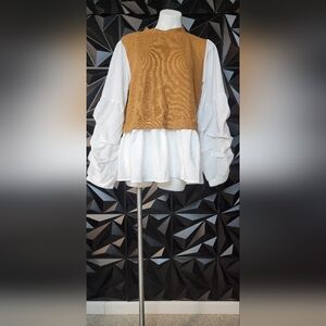 Ashley Stewart  Knit layered top